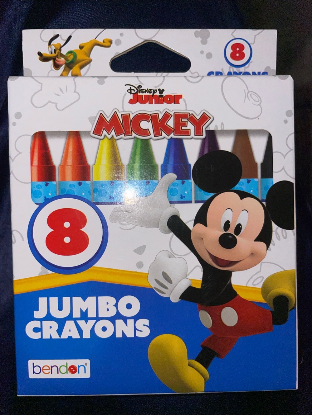 Bendon Disney Junior Mickey Jumbo Crayons - 8 Pack (Multicolor)